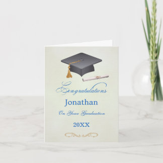 Mortar and diploma Graduation Congratulations Gard Card