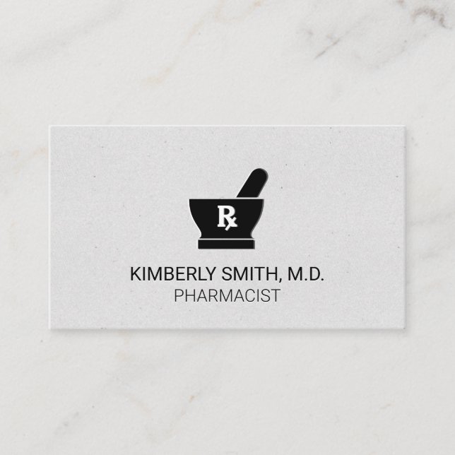 Mortar and Pestle | Pharmacist | Medicine Business Card (Front)