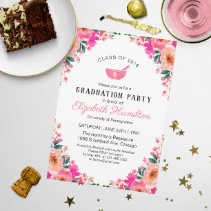 Mortar and Pestle Rx Pharmacy School Grad Party Invitation