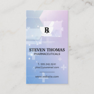 Mortar and Pestle RX Symbol Medicine Business Card