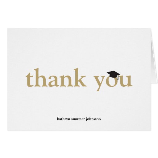 Mortar Board Graduation Photo Thank You Card | Zazzle