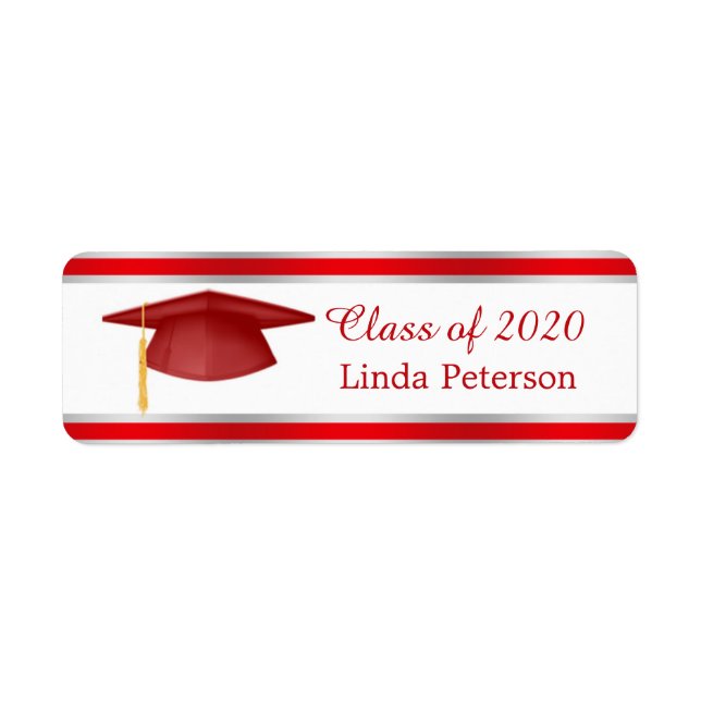 Mortar, class of any year Graduation Label (Front)