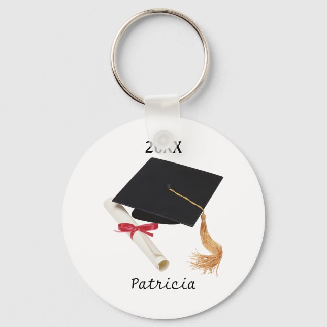 Mortar & Diploma Keychain (Front)
