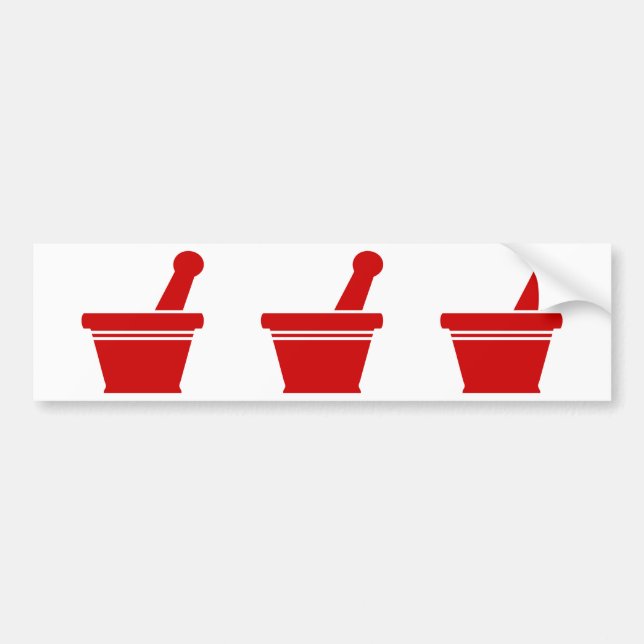 Mortar & Pestle Bumper Sticker (Front)