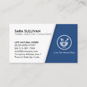 Mortar Pestle Herbal Medicine Herbs Business Card