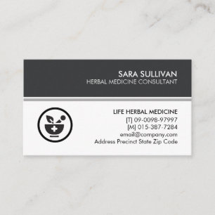 Mortar Pestle Herbal Medicine Herbs Business Card