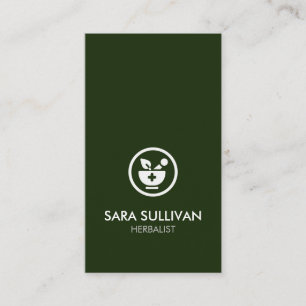 Mortar Pestle Herbal Medicine Herbs Business Card