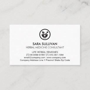 Mortar Pestle Herbal Medicine Herbs Business Card