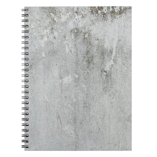 Mortar wall aged gray white black notebook (Front)