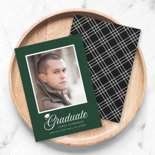 Mortarboard Script Editable Colors Photo Graduate