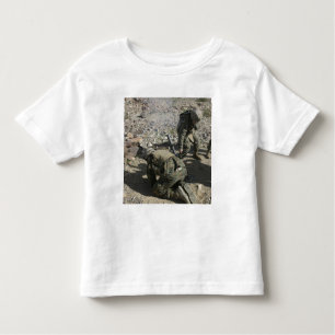 Mortarmen cover their ears and avert their eyes toddler t-shirt