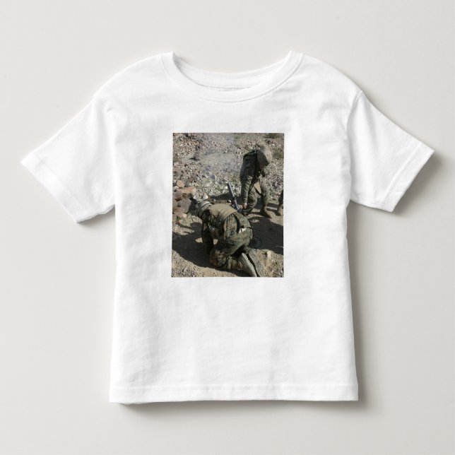 Mortarmen cover their ears and avert their eyes toddler t-shirt (Front)