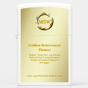 Mortgage Broker Deluxe Gold Ring Theme Zippo Lighter