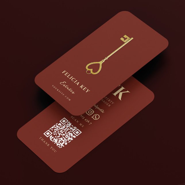 Mortgage Broker Realtor Elegant Dark Terracotta Business Card (Mortgage Broker Realtor Elegant Dark Terracotta Business Card
)