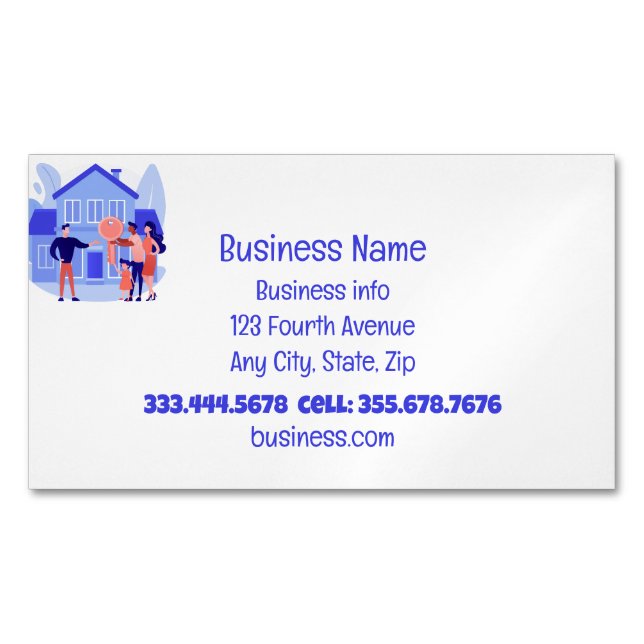 Mortgage Broker Specialist Financial Housing Business Card Magnet (Front)