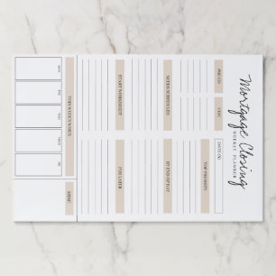 Mortgage Closing To-Do List  Paper Pad