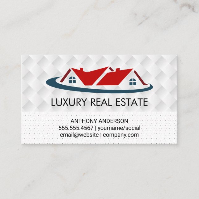Mortgage House Real Estate logo Business Card (Front)