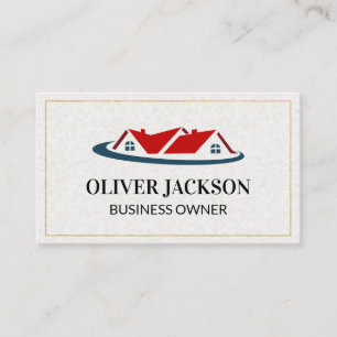 Mortgage House Real Estate logo Business Card