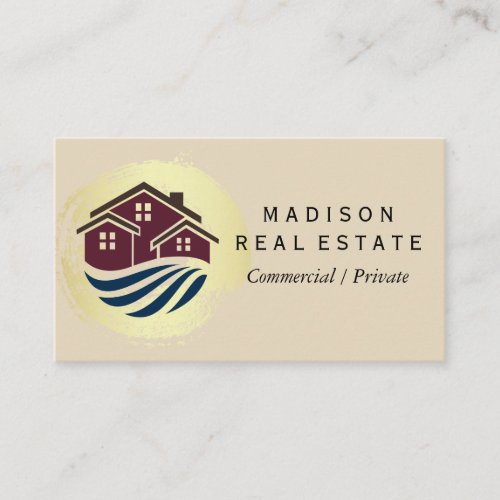 Mortgage House Real Estate logo Business Card