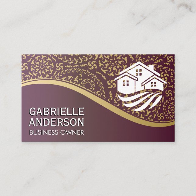 Mortgage House Real Estate logo Business Card (Front)