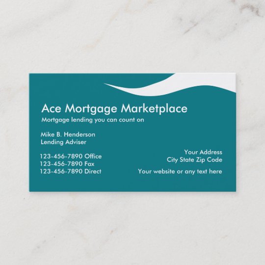 Mortgage Lender Business Cards Zazzle