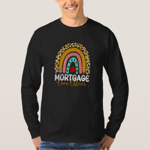 Mortgage Loan Officer Leopard Rainbow Accounting B T-Shirt