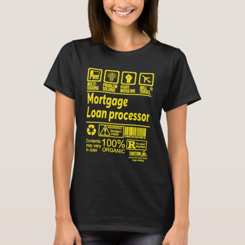 MORTGAGE LOAN PROCESSOR SOLVE PROBLEMS T_Shirt