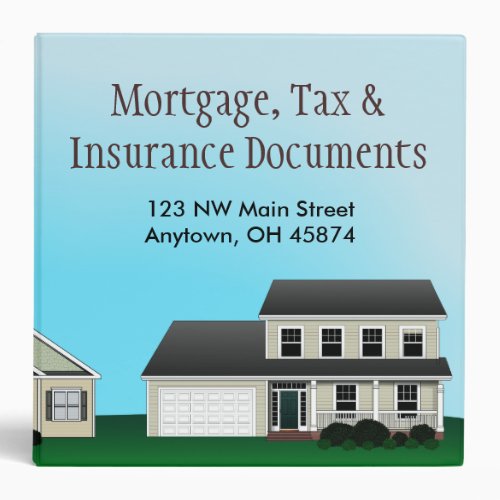 Mortgage Tax and Insurance Documents Avery Binder