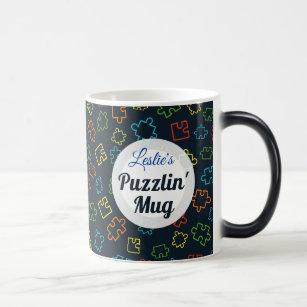 MORTHING cool fun "(name) Puzzlin' Mug", Magic Mug