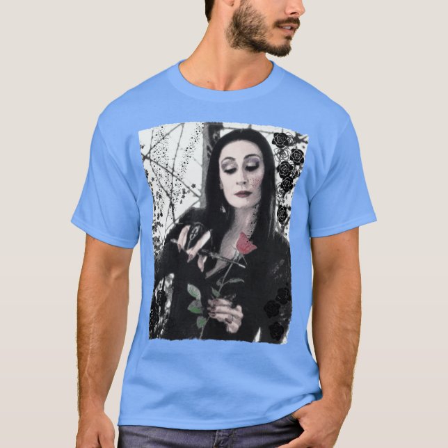 Morticia Addams Horror family retro retro funny T-Shirt (Front)
