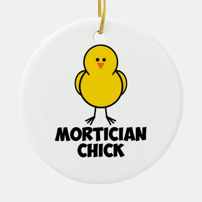 Mortician Chick Ceramic Ornament (Front)