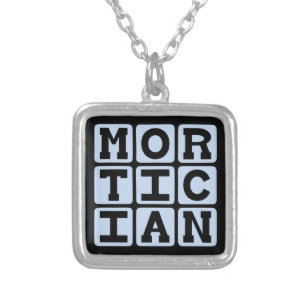 Mortician, Funeral Director Silver Plated Necklace