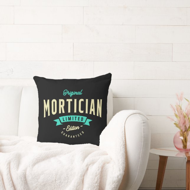 Mortician Funny Job Title Profession  Throw Pillow (Couch)