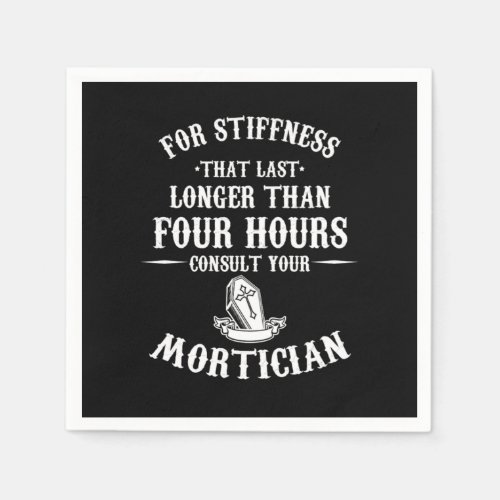 Mortician Hearse Director Funeral Vehicle Gift For Napkins