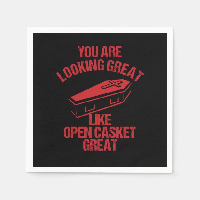 Mortician Hearse Director Funeral Vehicle Gift You Napkins (Front)