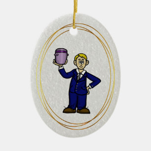 Mortician Holding Urn Christmas Ornament