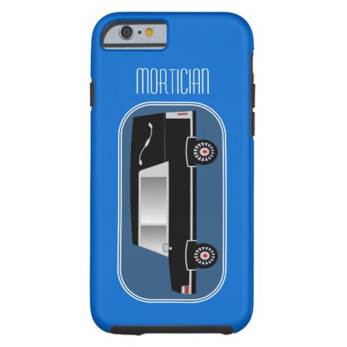 Mortician iPhone 6 case Hearse Design Blue