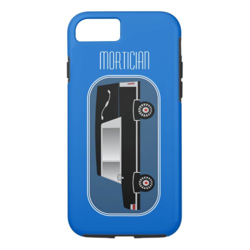 Mortician iPhone 7 case Hearse Design Blue