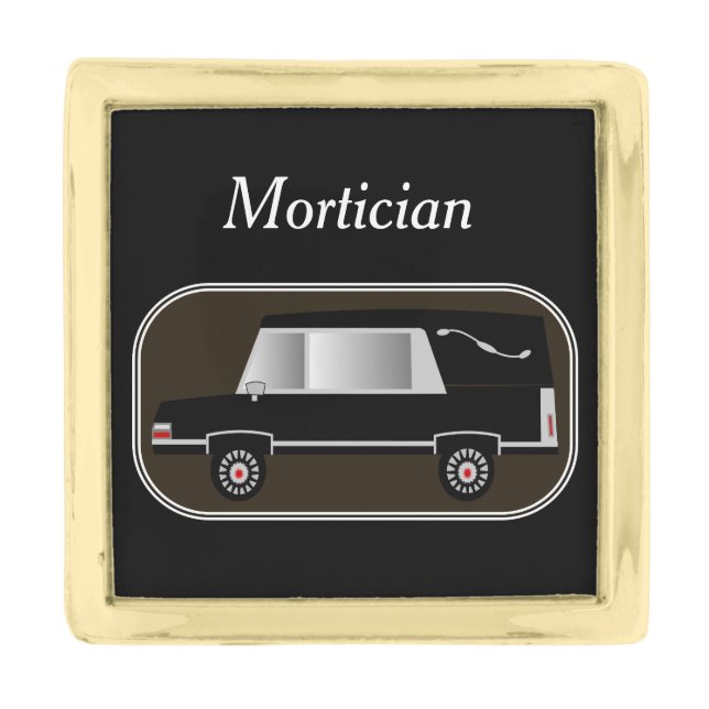 Mortician Lapel Pin Black (Front)