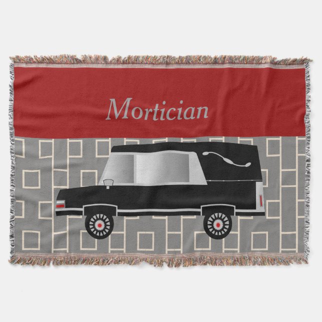 Mortician Woven Blanket Red (Front)