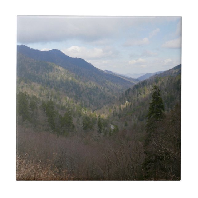 Morton Overlook at Great Smoky Mountains Ceramic Tile (Front)