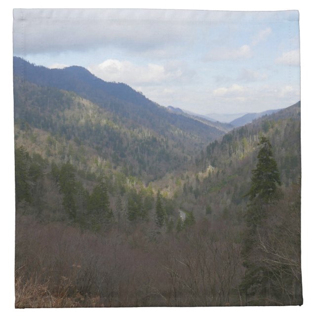 Morton Overlook at Great Smoky Mountains Cloth Napkin (Front)
