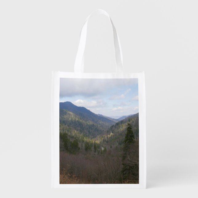 Morton Overlook at Great Smoky Mountains Grocery Bag (Front)