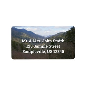 Morton Overlook At Great Smoky Mountains Label by mlewallpapers at Zazzle