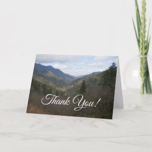 Morton Overlook at Great Smoky Mountains Letterpress Thank You Card