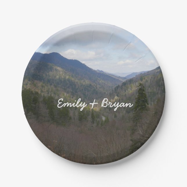 Morton Overlook at Great Smoky Mountains Paper Plates (Front)