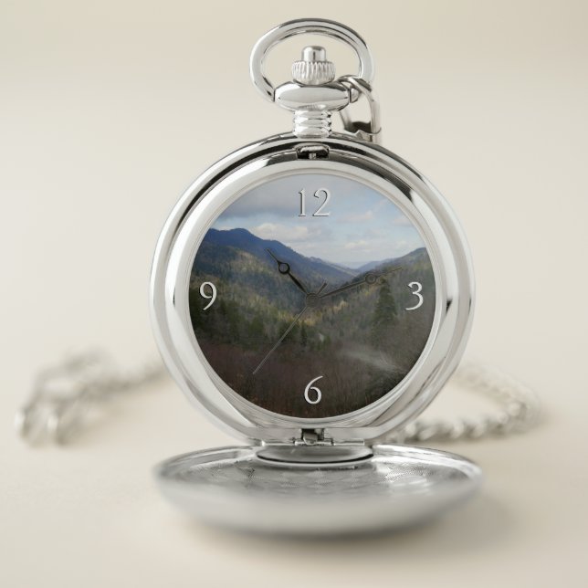 Morton Overlook at Great Smoky Mountains Pocket Watch (Inside)
