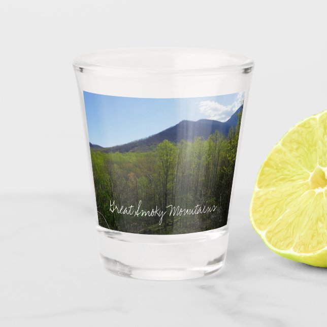 Morton Overlook at Great Smoky Mountains Shot Glass (Front)