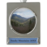 Morton Overlook at Great Smoky Mountains Silver Plated Banner Ornament