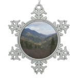 Morton Overlook at Great Smoky Mountains Snowflake Pewter Christmas Ornament